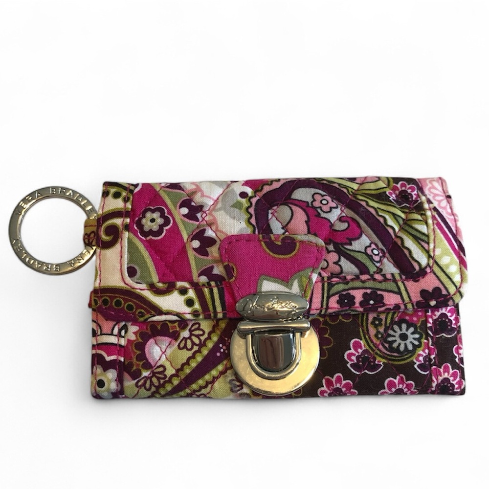 Vera Bradley Quick Swipe ID Holder Very Berry Paisley Pattern